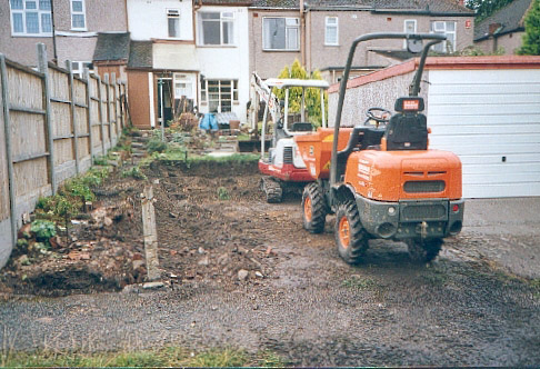 Digging out.